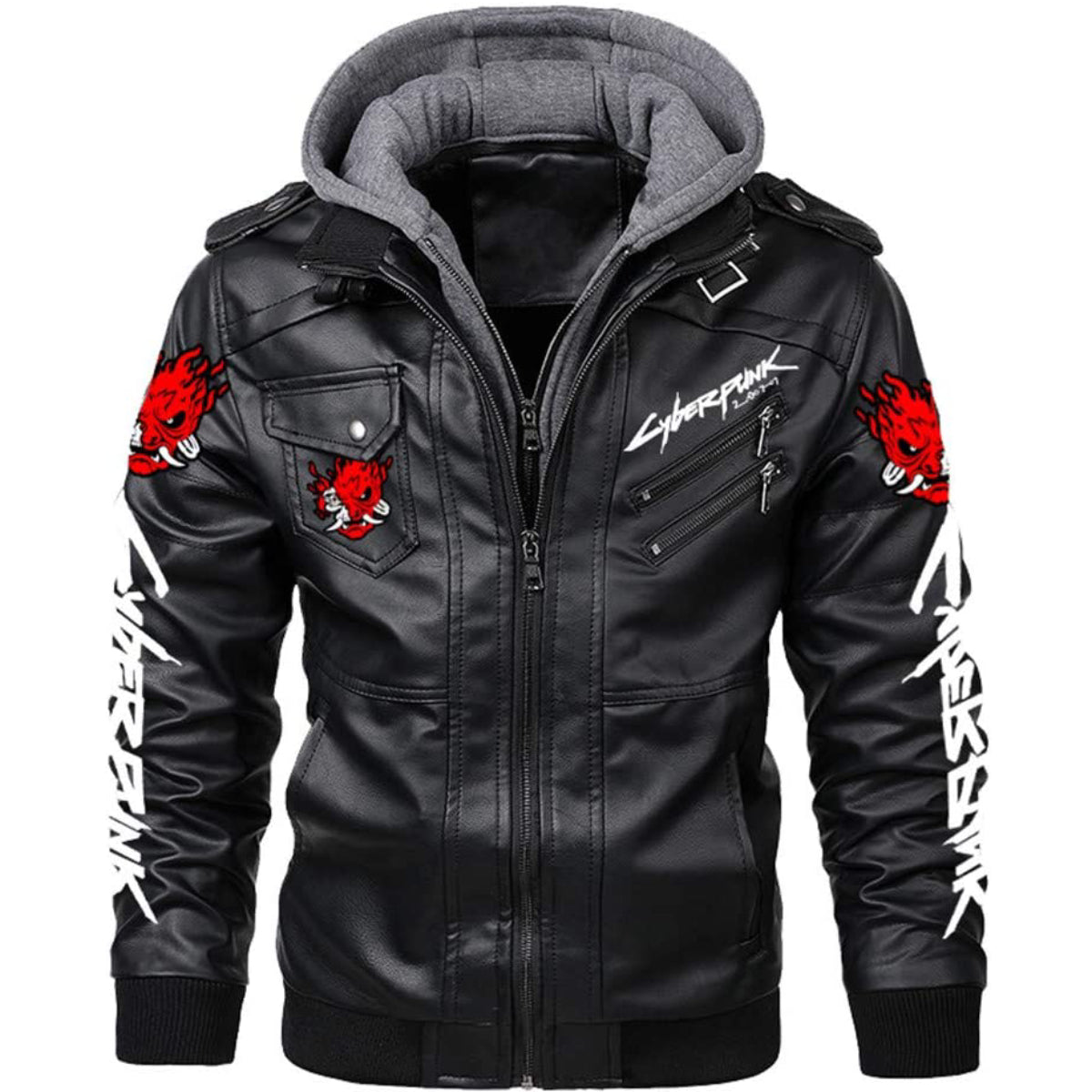 Cyberpunk 2077 Samurai Black Leather Jacket